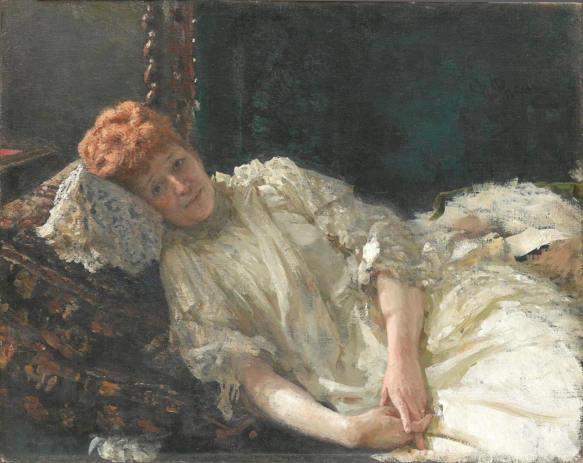Portrait de la comtesse Louise de Mercy-Argenteau - Ilya Repin image 1 reproduction réalisée par Alpha Reproduction