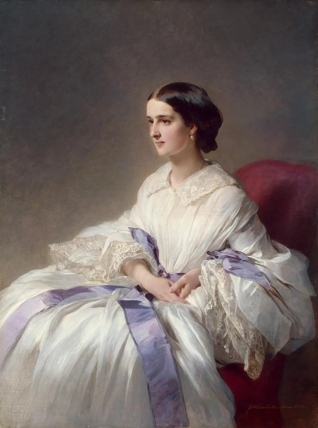 Portrait de la comtesse Olga Chouvalova - Franz Xaver Winterhalter image 1 copie de tableau peinte à la main
