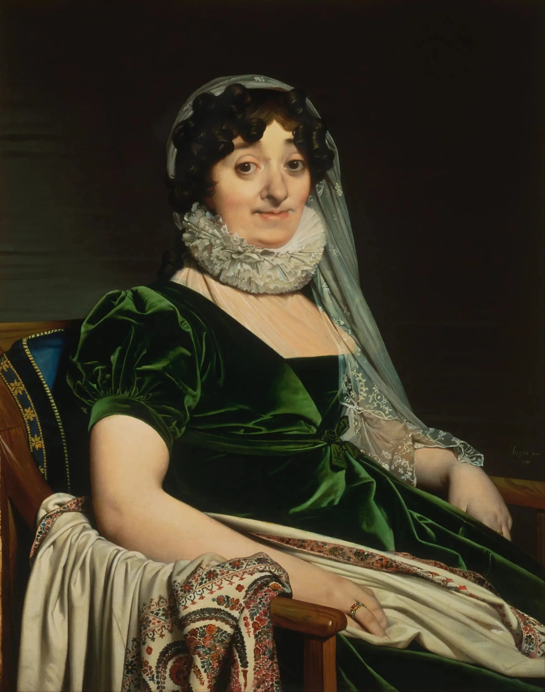 Portrait de la Comtesse de Tournon - Jean-Auguste-Dominique Ingres image 1 reproduction d’œuvre d’art à l’huile