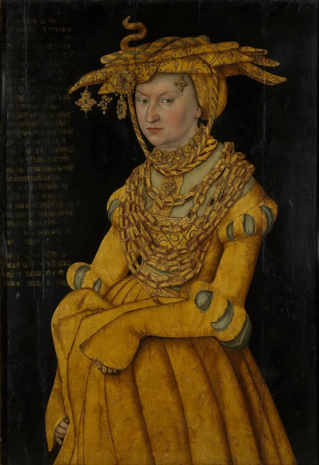 Portrait de la duchesse Catherine de Saxe - Lucas Cranach the Elder image 1 copie peinte à la main à l’huile