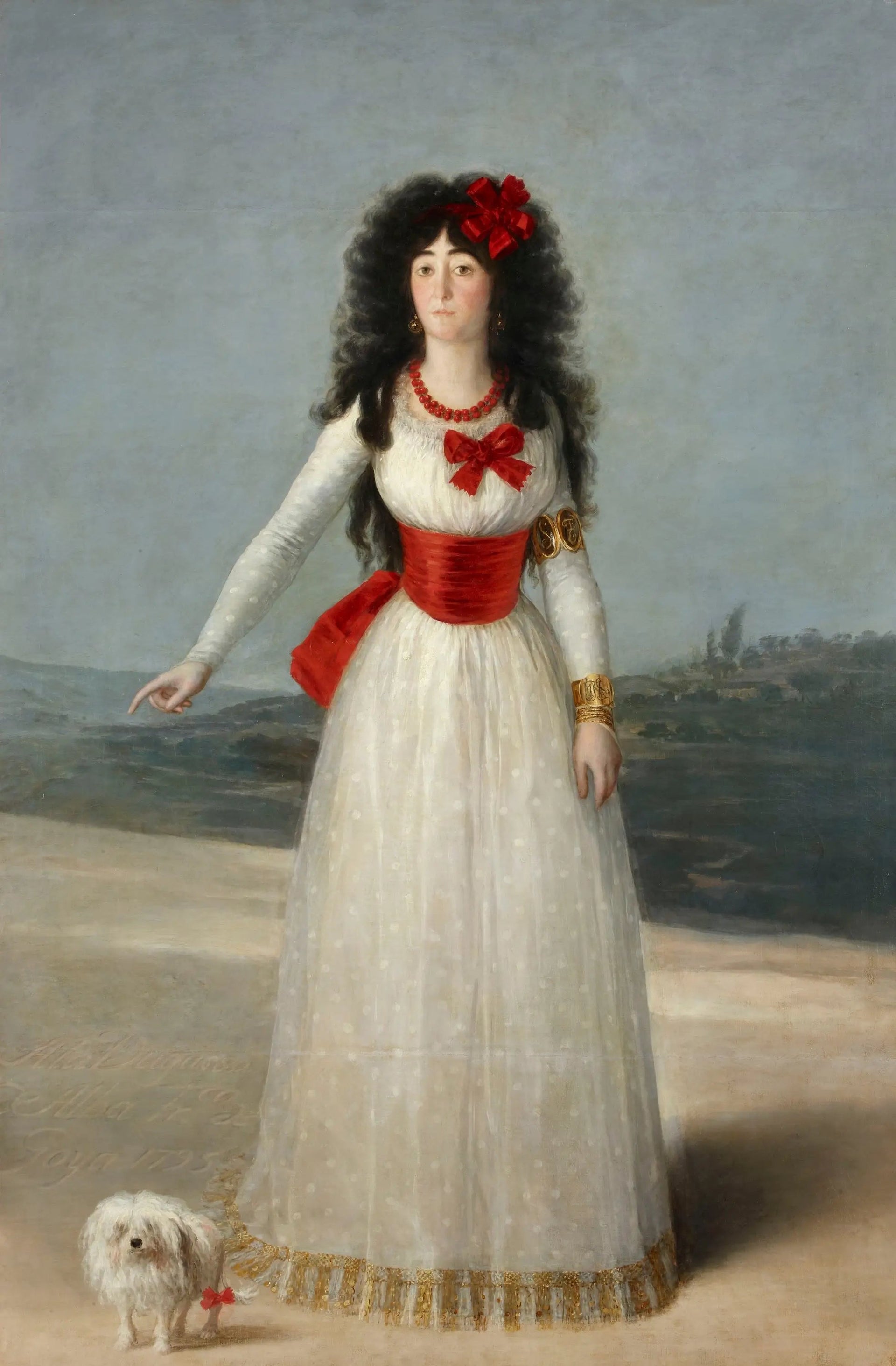 portrait de la duchesse d'Albe - Francisco de Goya image 1 copie de tableau peinte à la main