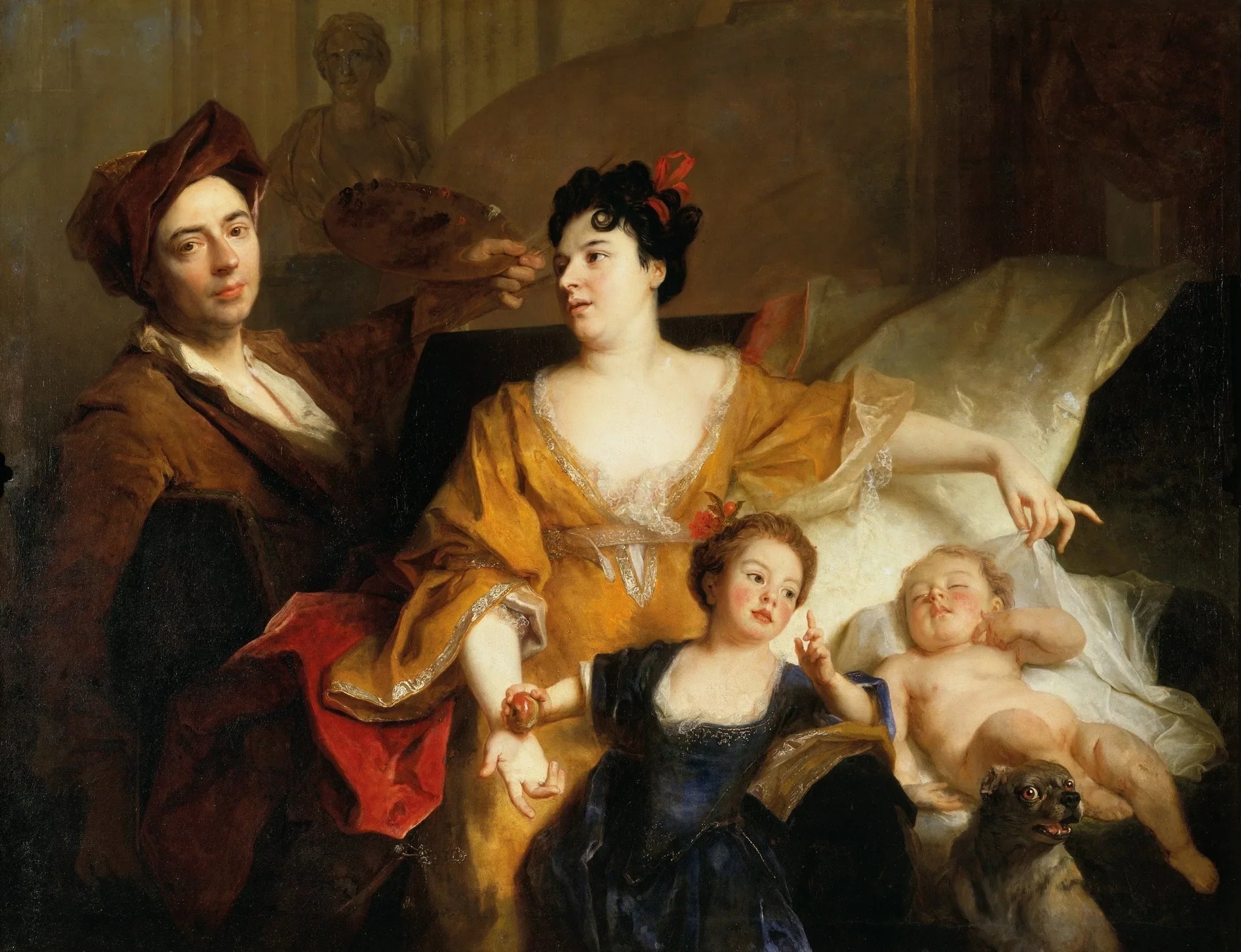 Portrait de la famille de l'artiste - Nicolas de Largillière image 1 copie peinte à la main à l’huile