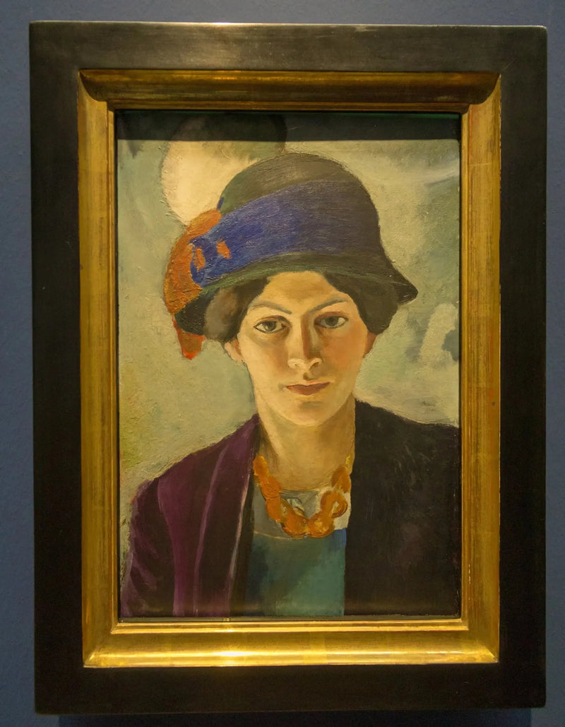 Portrait de la femme de l'artiste, avec chapeau - August Macke