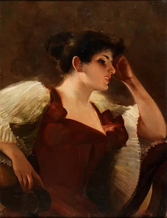 Portrait de la fille de l'artiste - Luis Ricardo Falero