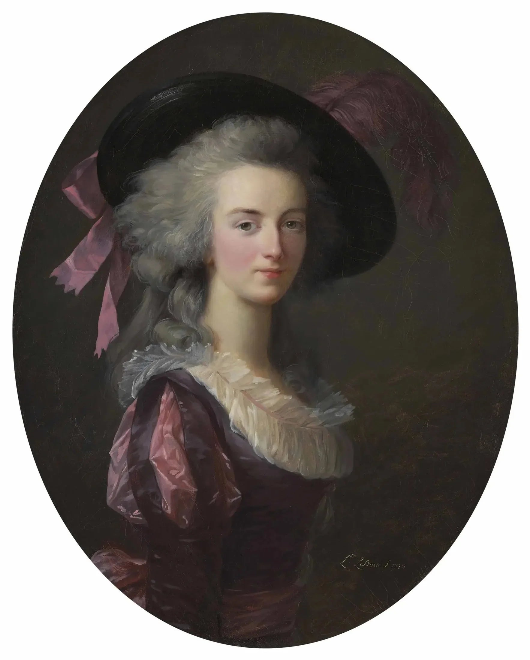 Portrait de La maréchale-comtesse de Mailly, née Blanche Charlotte Marie Félicité de Narbonne Pelet - Élisabeth Vigée Le Brun image 1 copie peinte à la main à l’huile