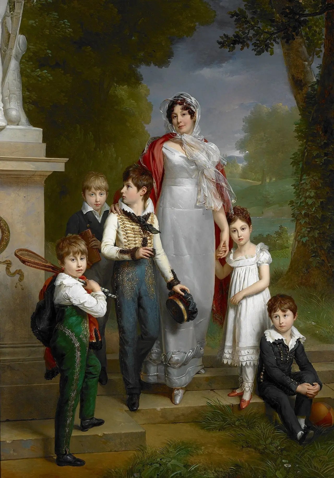 Portrait de la maréchale Lannes et ses enfants - François Gérard image 1 copie de tableau peinte à la main