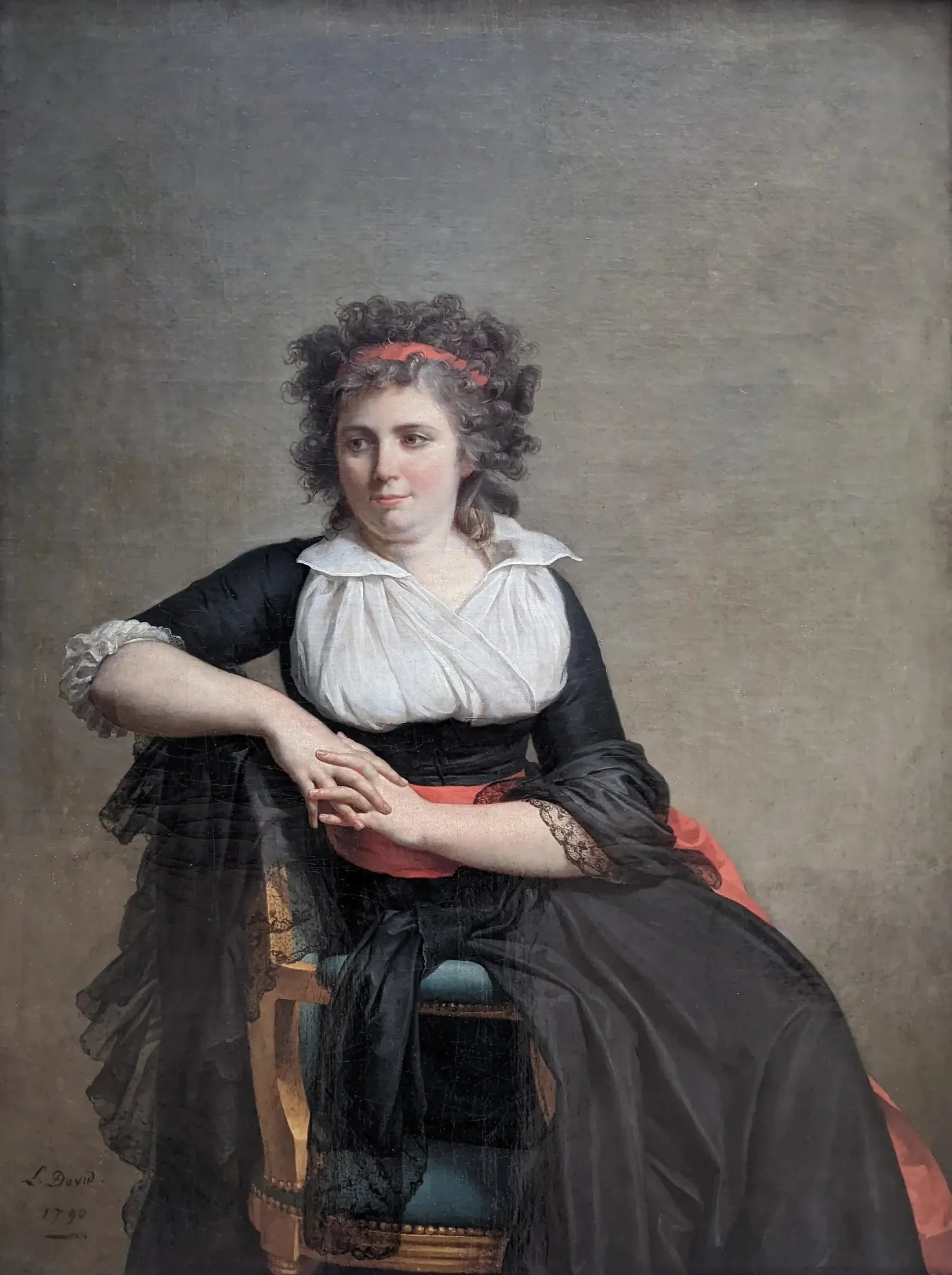 Portrait de la marquise d'Orvilliers - Jacques-Louis David image 1 reproduction artisanale de tableau