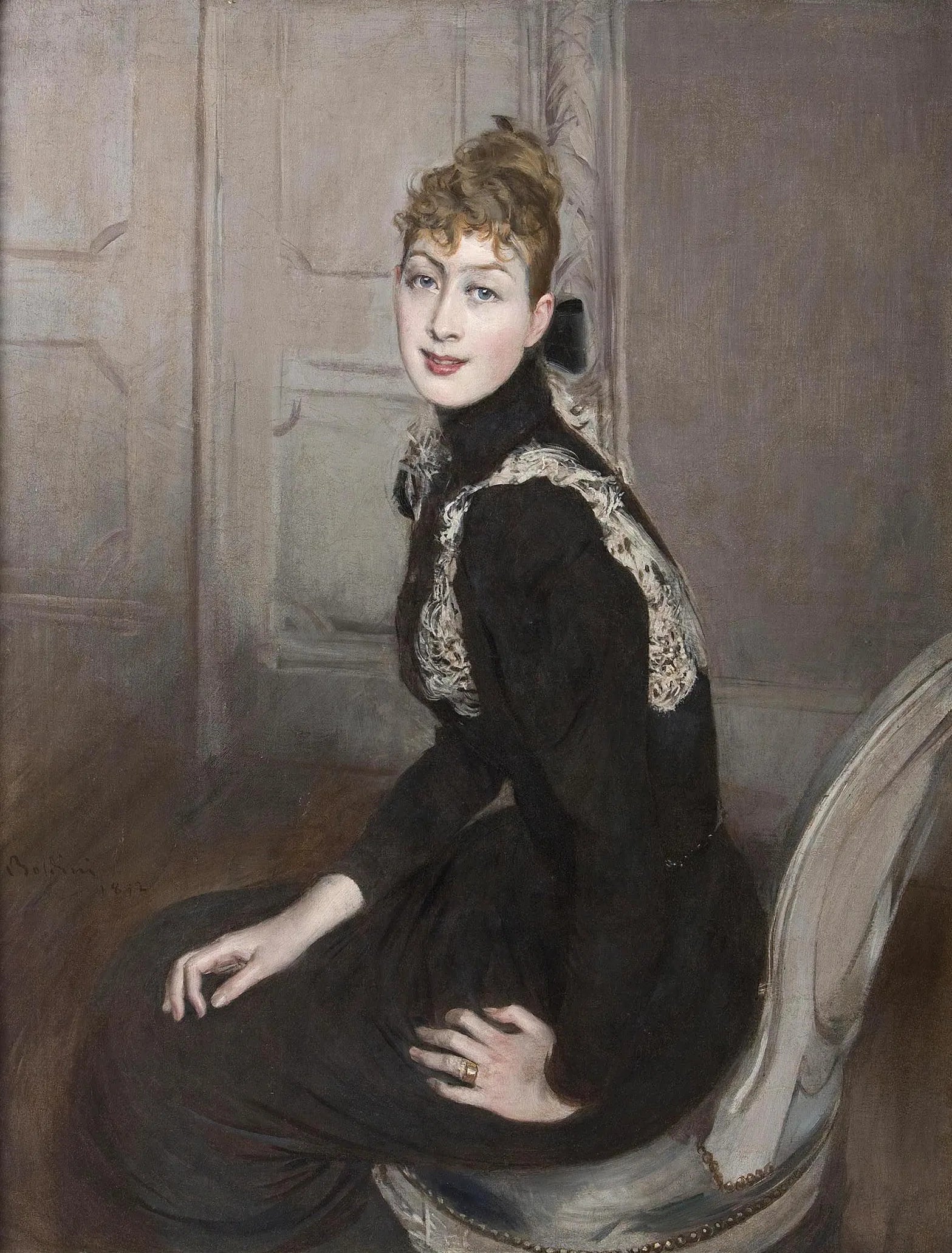 Portrait de la marquise Franzoni - Giovanni Boldini image 1 copie de tableau peinte à la main