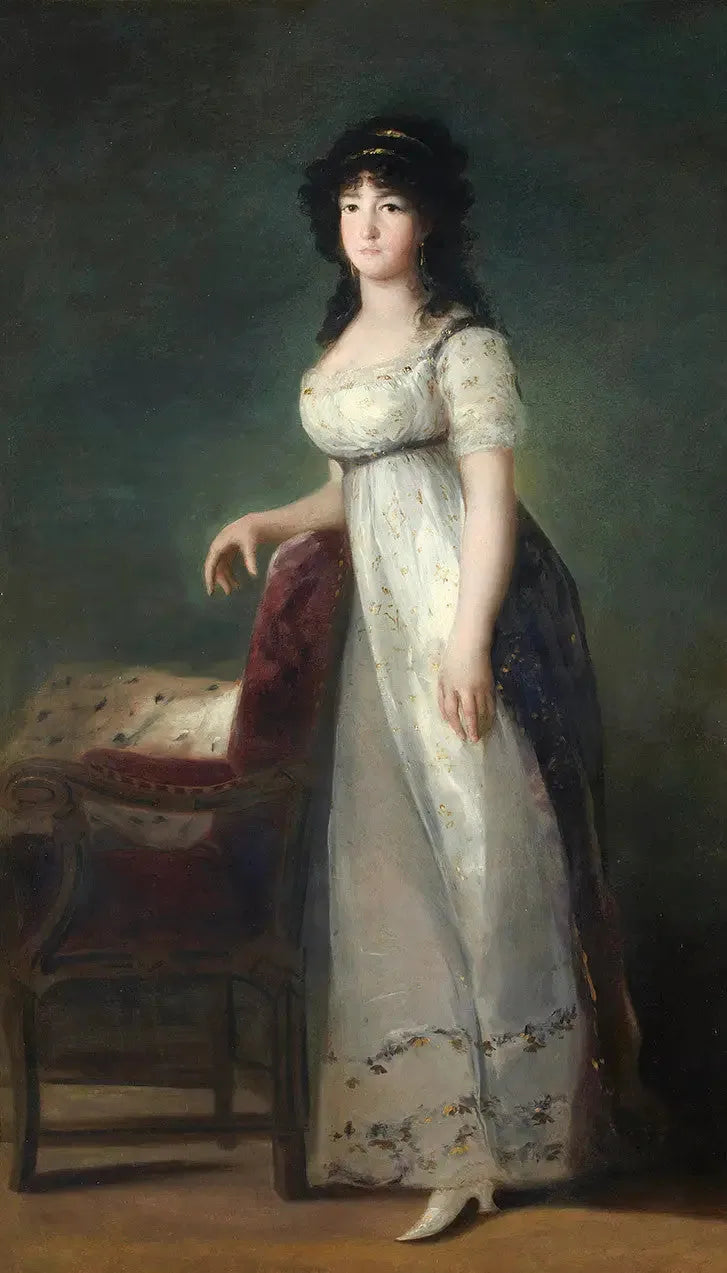 Portrait de la Marquise de Lazán - Francisco de Goya image 1 copie peinte à la main à l’huile