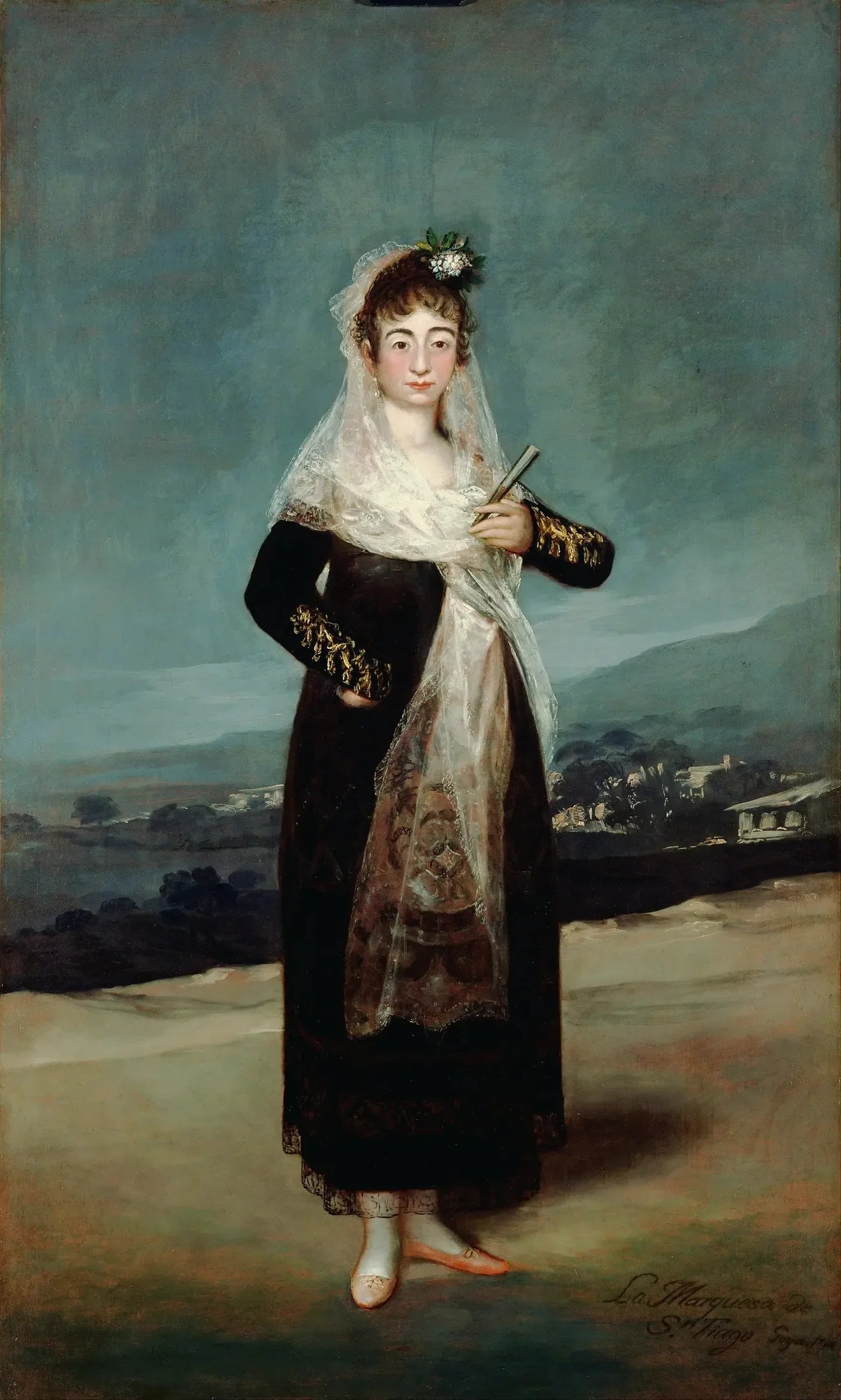 Portrait de la marquise de Santiago - Francisco de Goya image 1 reproduction d’œuvre d’art à l’huile