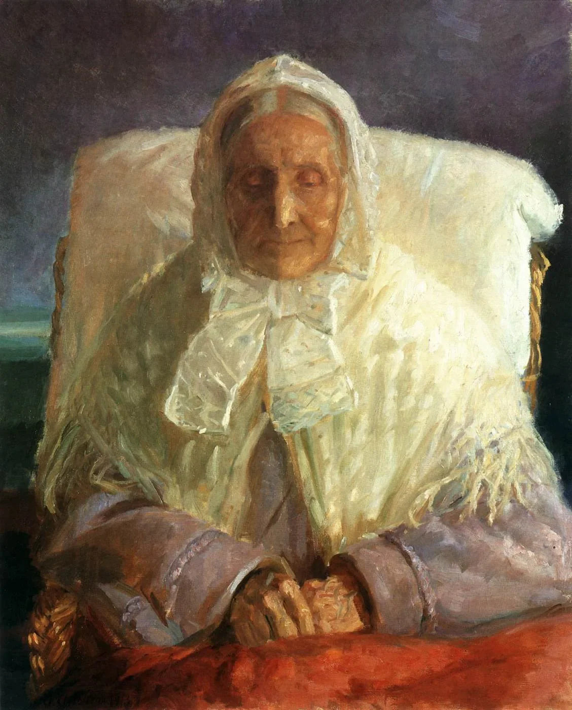 Portrait de la mère - Anna Ancher image 1 copie de tableau peinte à la main
