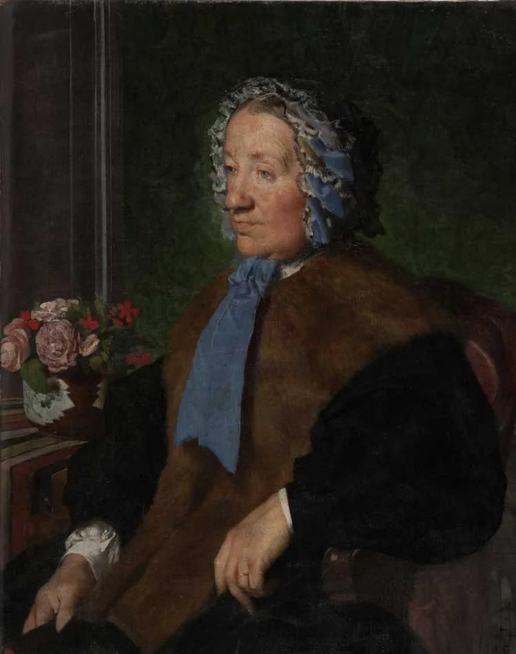 Portrait de la mère du peintre - Jules-Élie Delaunay image 1 reproduction artisanale de tableau