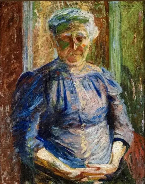 Portrait de la mère - Umberto Boccioni image 1 reproduction de peinture à l’huile