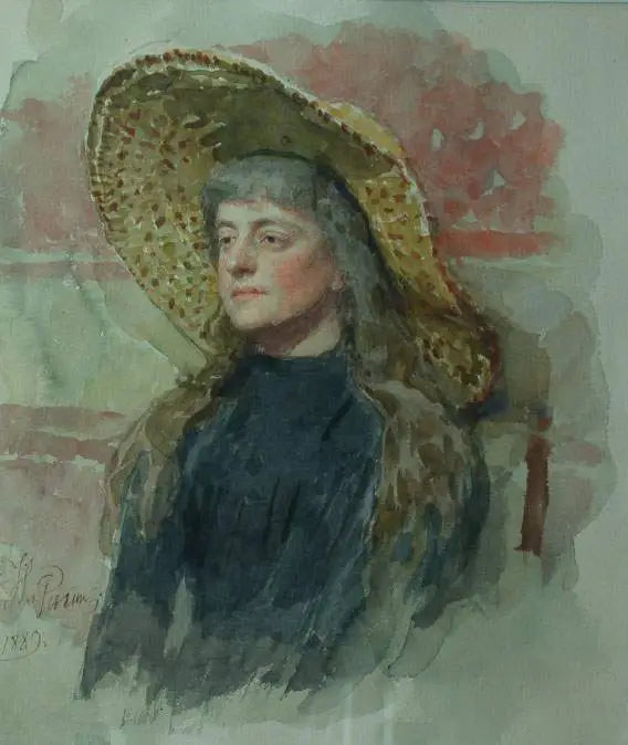 Portrait de la peintre Elizabeta Nikolayevna Zvantseva - Ilya Repin image 1 reproduction artisanale de tableau