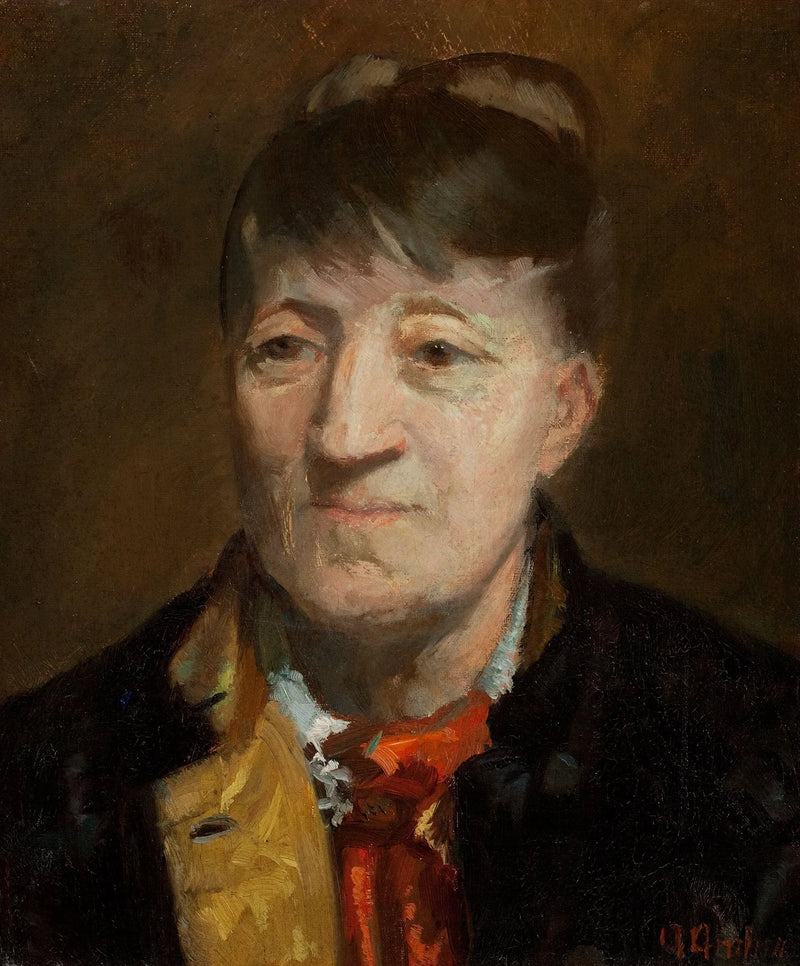 Portrait de la peintre norvégienne Kitty Kielland. - Anna Ancher
