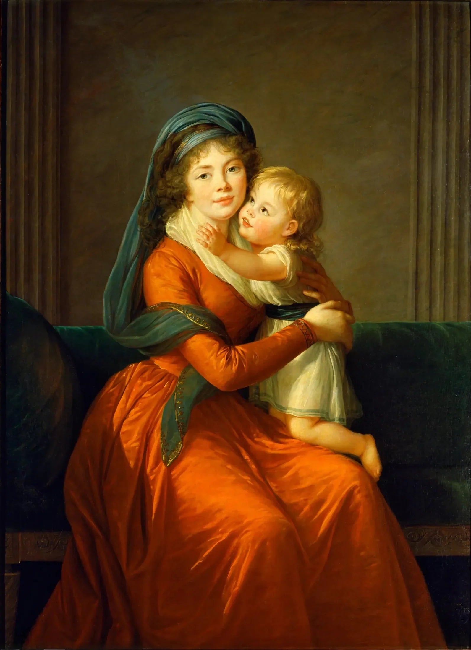 Portrait de la princesse Alexandra Golitsyna et de son fils Piotr - Élisabeth Vigée Le Brun image 1 tableau peint à l’huile sur toile