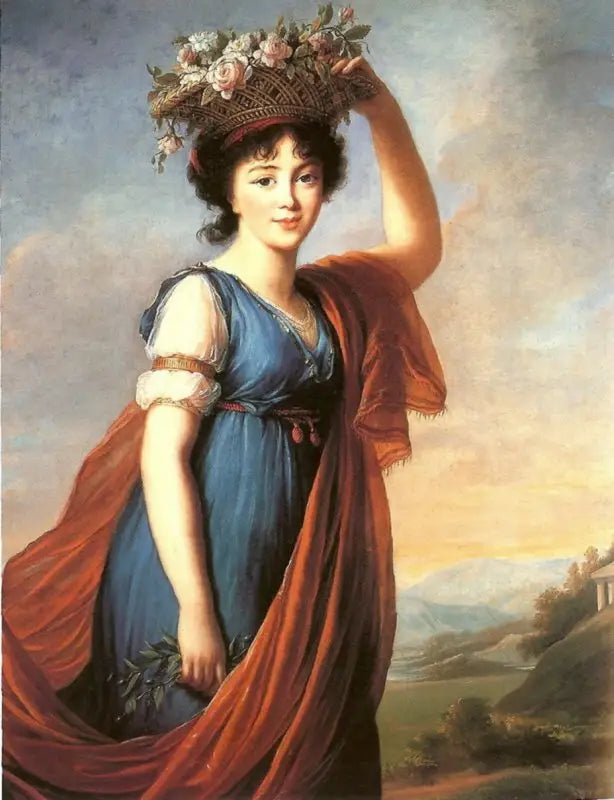 Portrait de la princesse Eudocia Ivanovna Galitzine, née Izmailov, en Flore - Élisabeth Vigée Le Brun image 1 copie de tableau peinte à la main