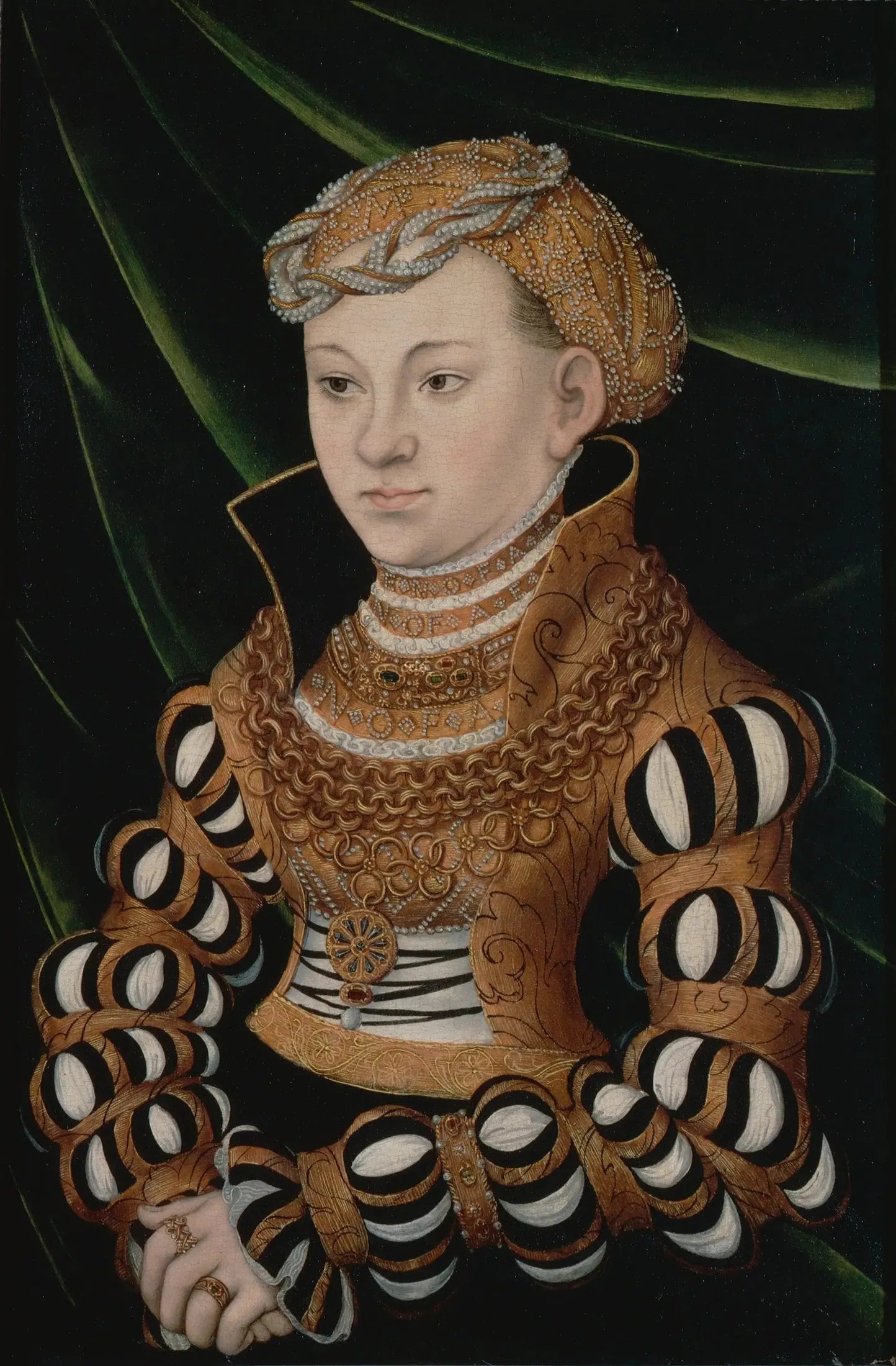 Portrait de la princesse Marguerite de Saxe - Lucas Cranach the Elder image 1 reproduction artisanale de tableau