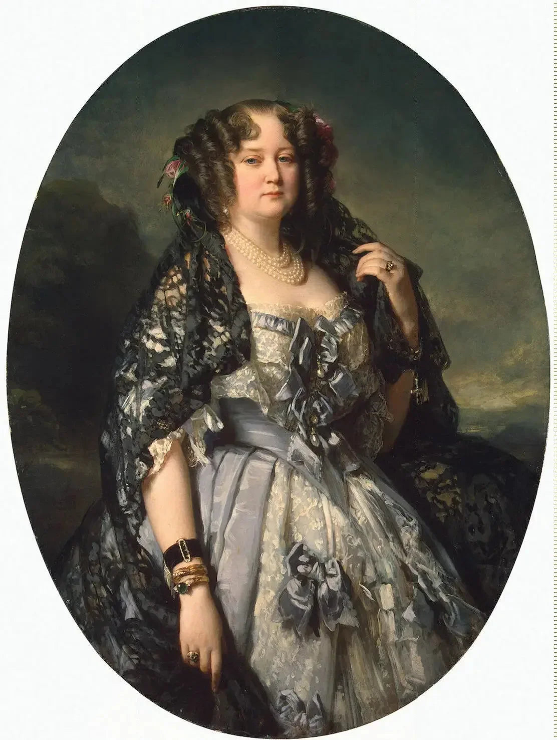 Portrait de la princesse Sophia Radzivil - Franz Xaver Winterhalter image 1 reproduction artisanale de tableau