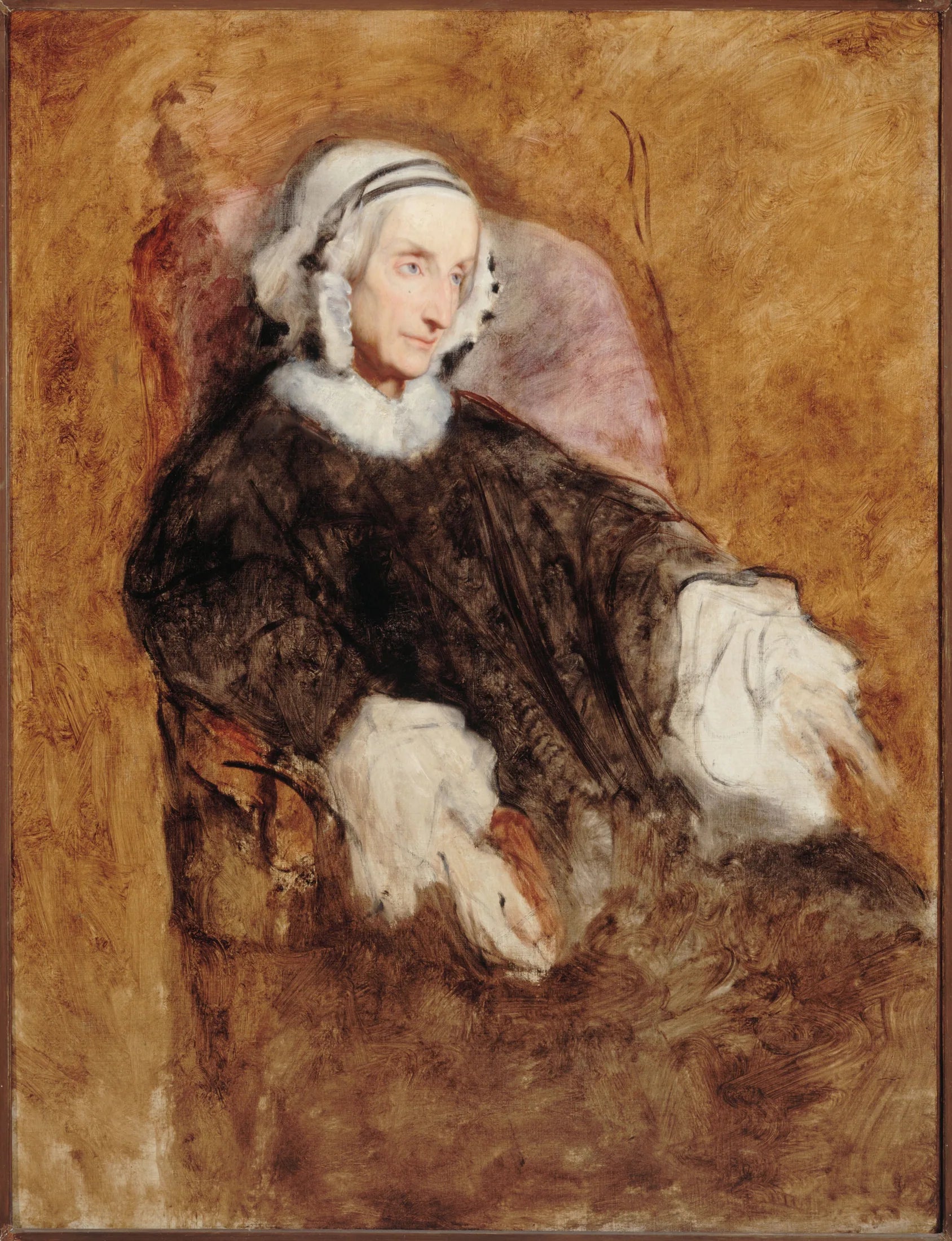 Portrait de la Reine Marie-Amélie en Deuil - Ary Scheffer image 1 reproduction artisanale de tableau