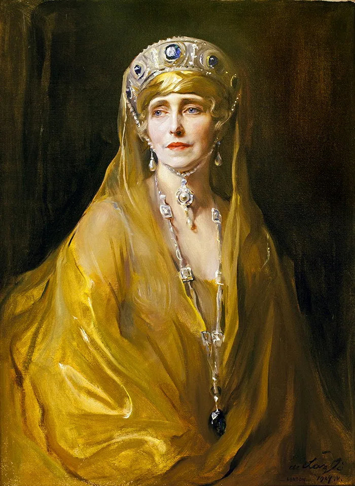 Portrait de la reine Marie - Philip de László image 1 reproduction artisanale de tableau