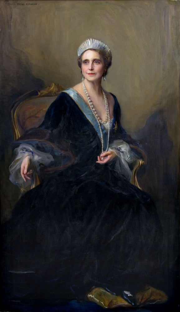 Portrait de la reine Marie de Roumanie, née princesse Marie d'Édimbourg - Philip de László image 1 tableau peint à l’huile sur toile