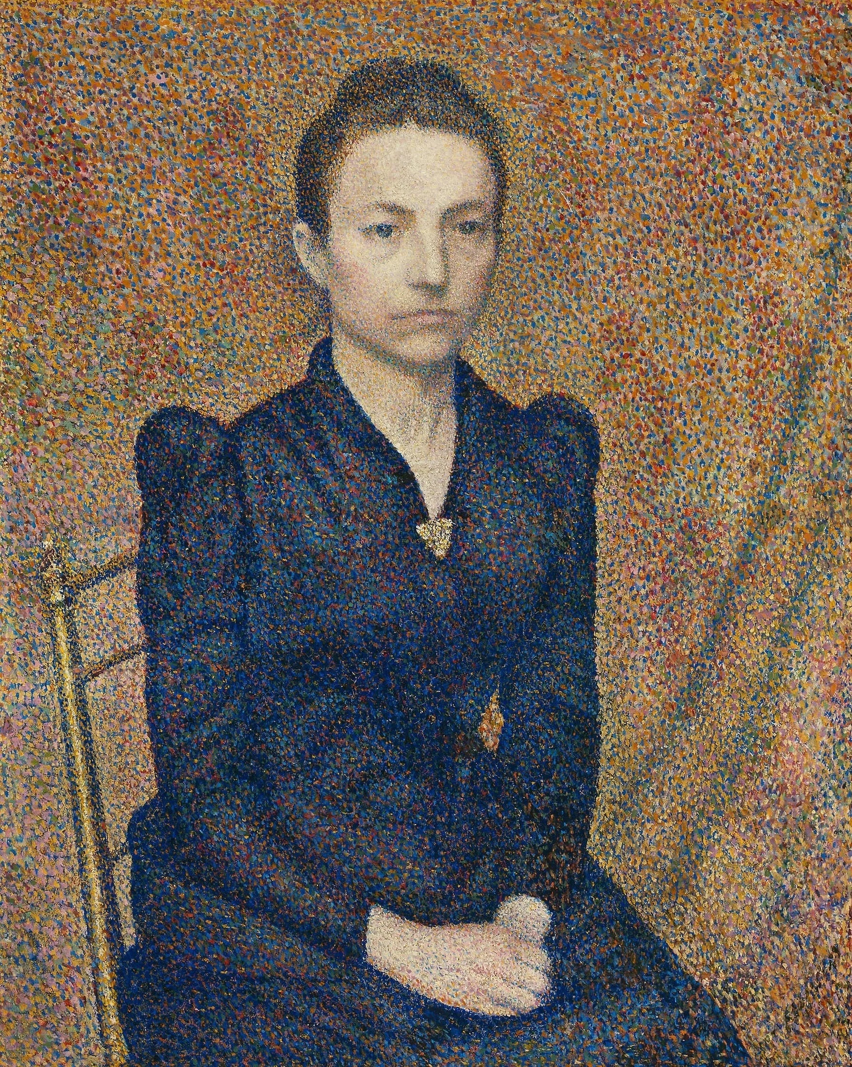 Portrait de la sœur de l'artiste - Georges Lemmen image 1 reproduction de peinture à l’huile