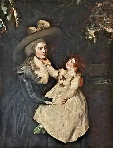 Portrait de la veuve Mme Seaforth et de son enfant - Joshua Reynolds image 1 reproduction réalisée par Alpha Reproduction
