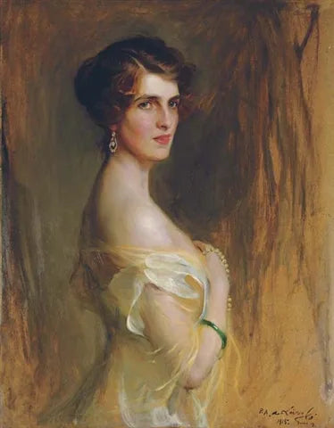 Portrait de la vicomtesse Chaplin (Gwladys Chaplin) - Philip de László image 1 copie peinte à la main à l’huile