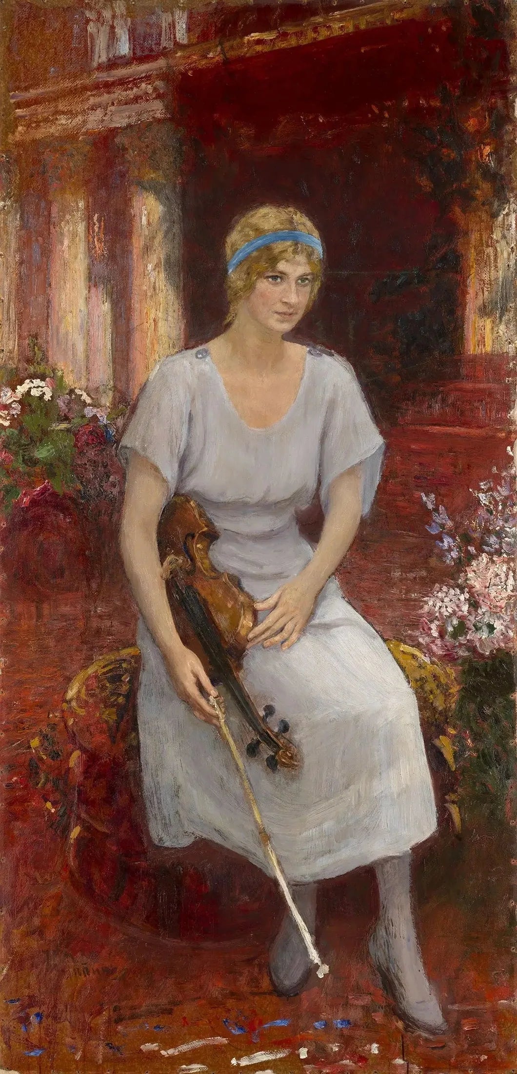 Portrait de la violoniste Cecilia Hansen - Ilya Repin image 1 copie peinte à la main à l’huile