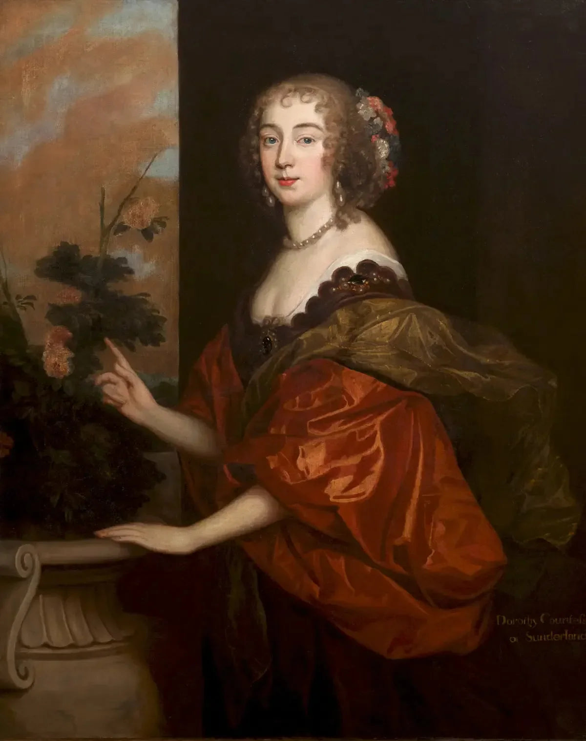 Portrait de Lady Dorothy Sidney - Antoine van Dyck image 1 copie peinte à la main à l’huile