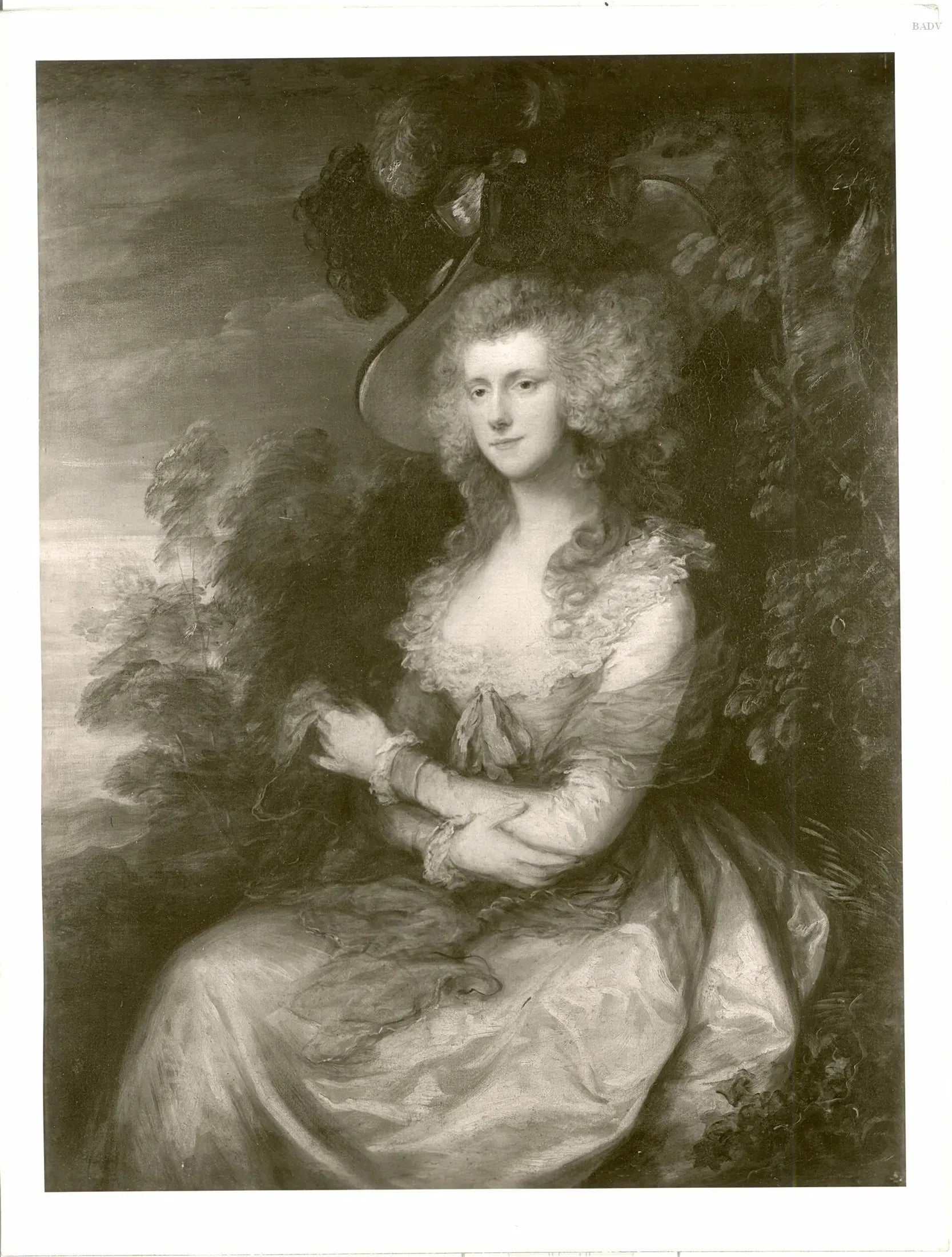 Portrait de Lady Hibbert - Thomas Gainsborough image 1 reproduction de peinture à l’huile