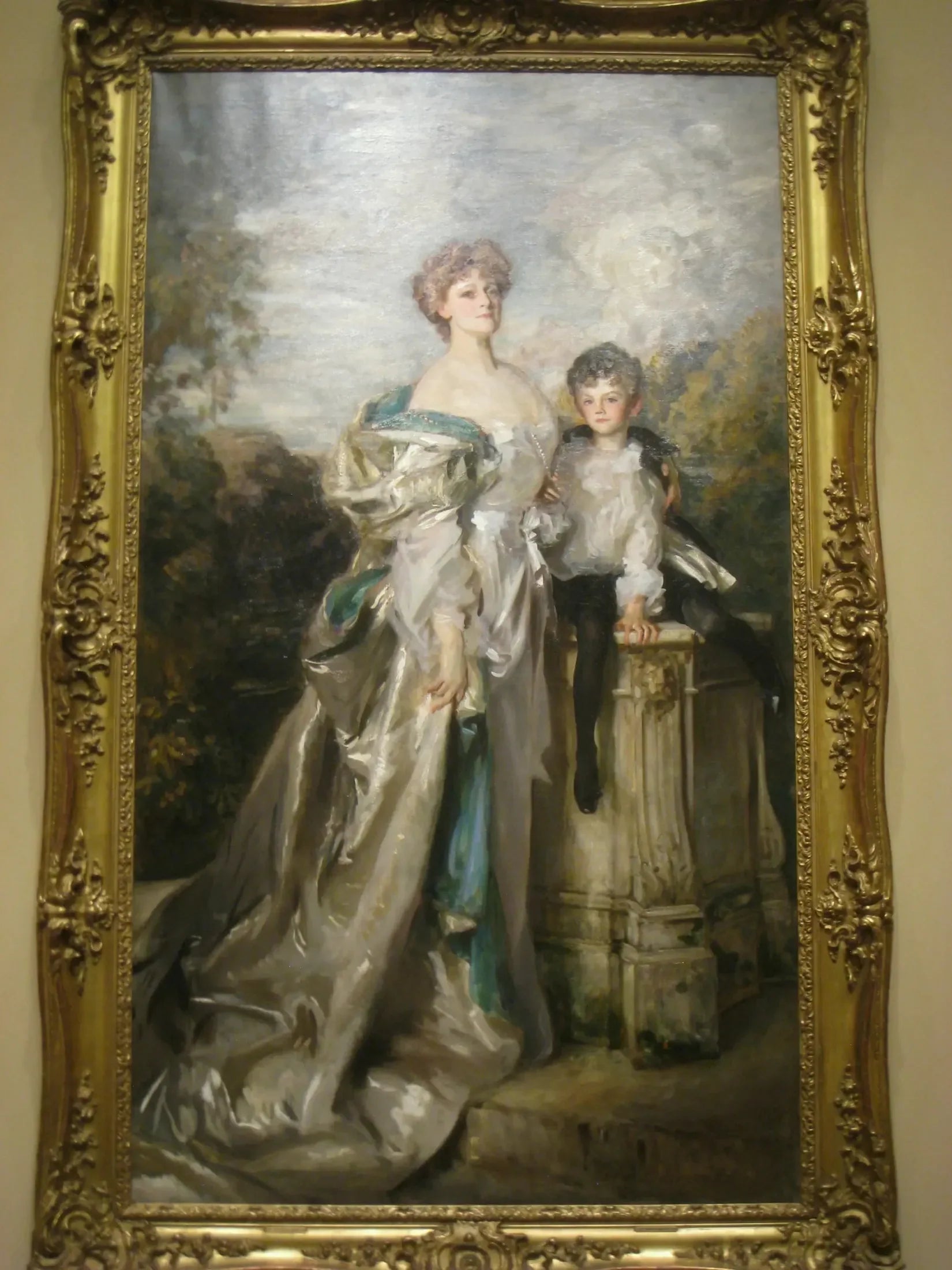 Portrait de Lady Warwick et de son fils - John Singer Sargent image 1 reproduction de peinture à l’huile