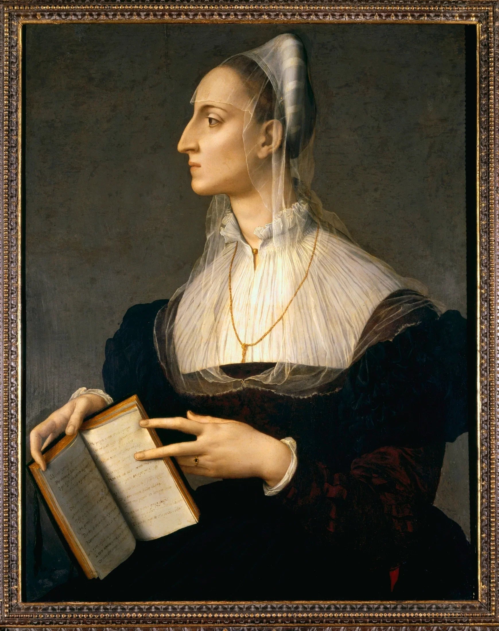 Portrait de Laura Battiferri - Bronzino image 1 reproduction artisanale de tableau
