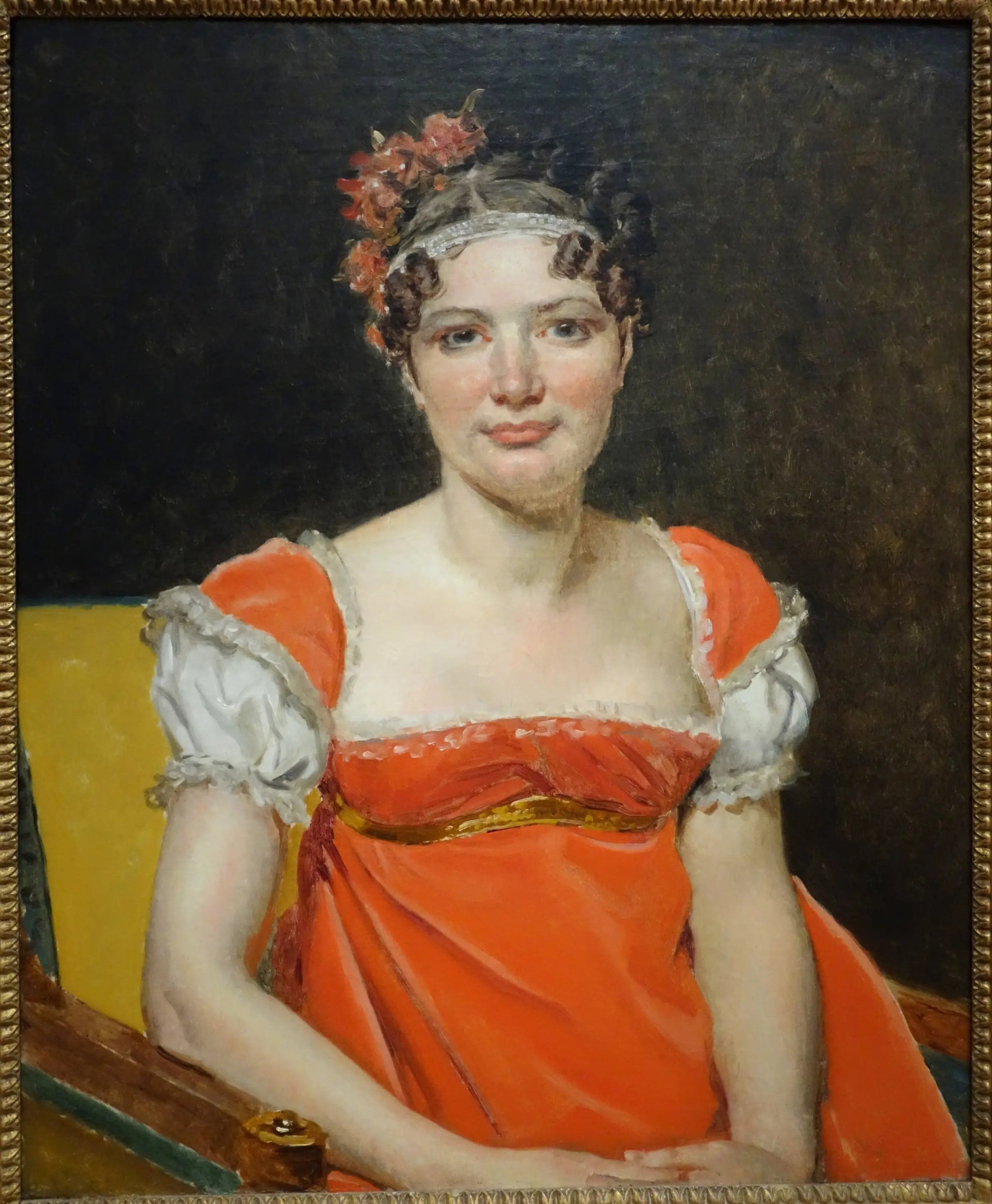 Portrait de Laure-Émilie-Félicité David, La Baronne Meunier - Jacques-Louis David image 1 reproduction d’œuvre d’art à l’huile