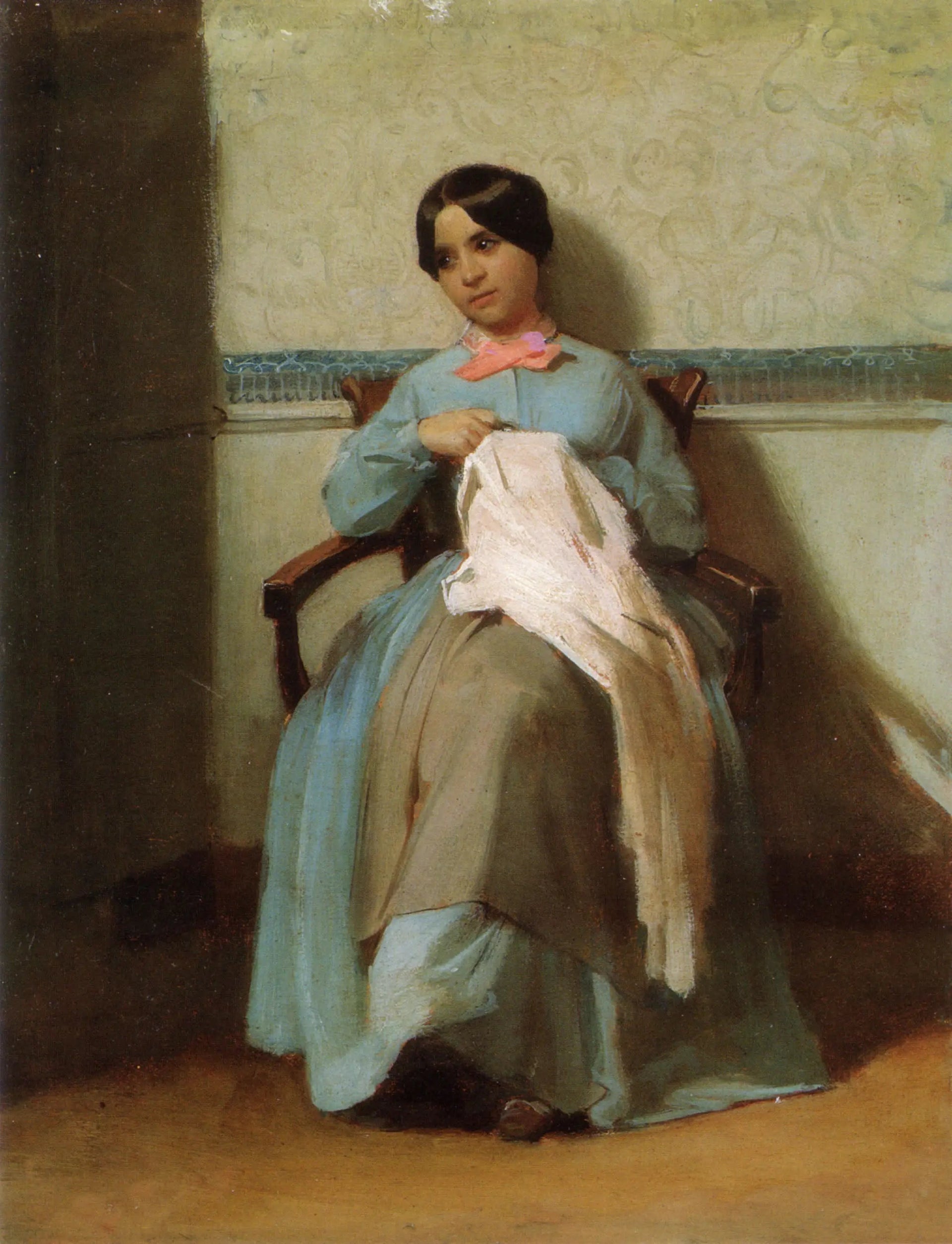 Portrait de Léonie Bouguereau, cousine de l'artiste - Bouguereau image 1 reproduction artisanale de tableau