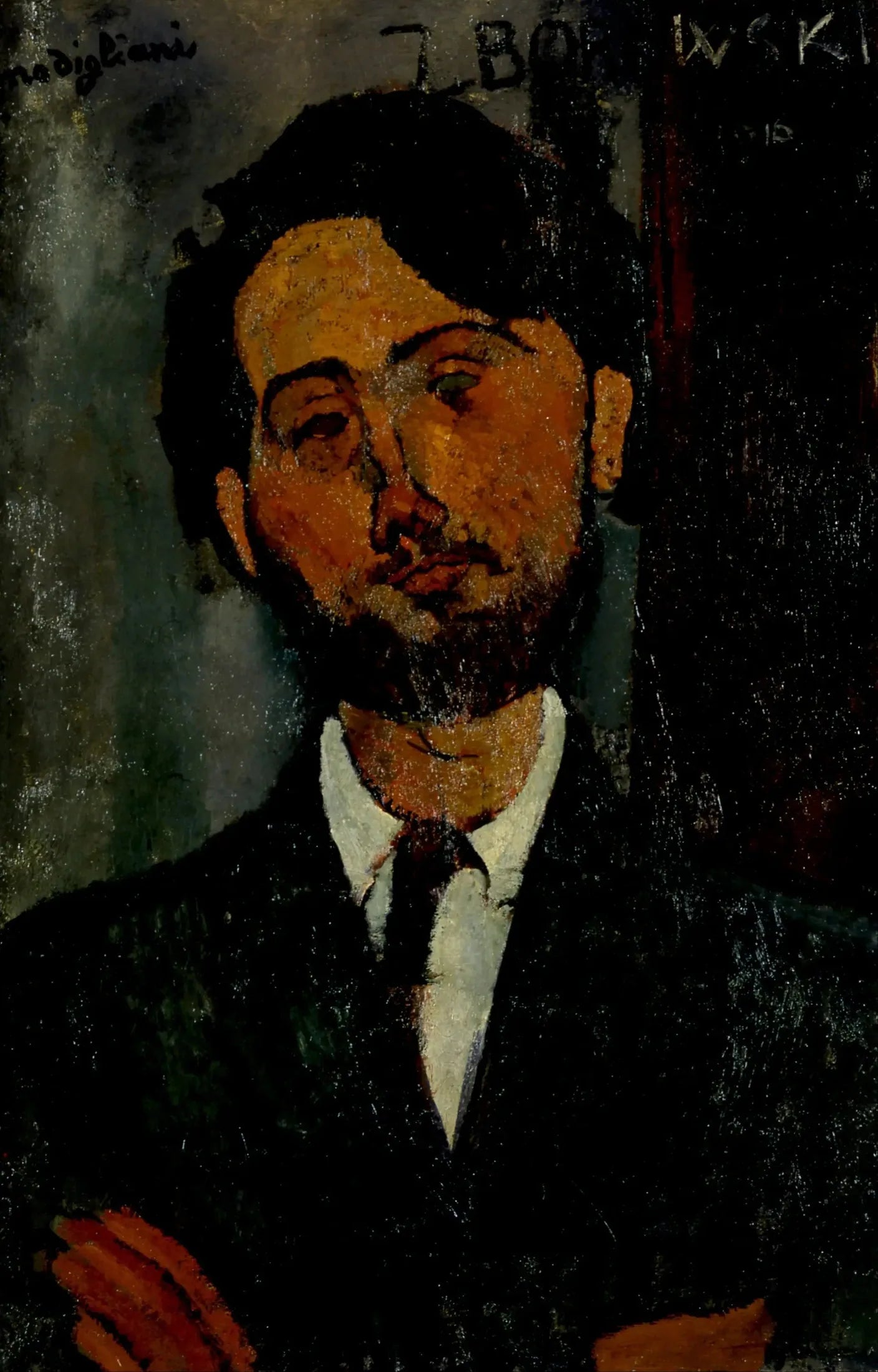 Portrait de Léopold Zborowski - Amedeo Modigliani image 1 reproduction artisanale de tableau