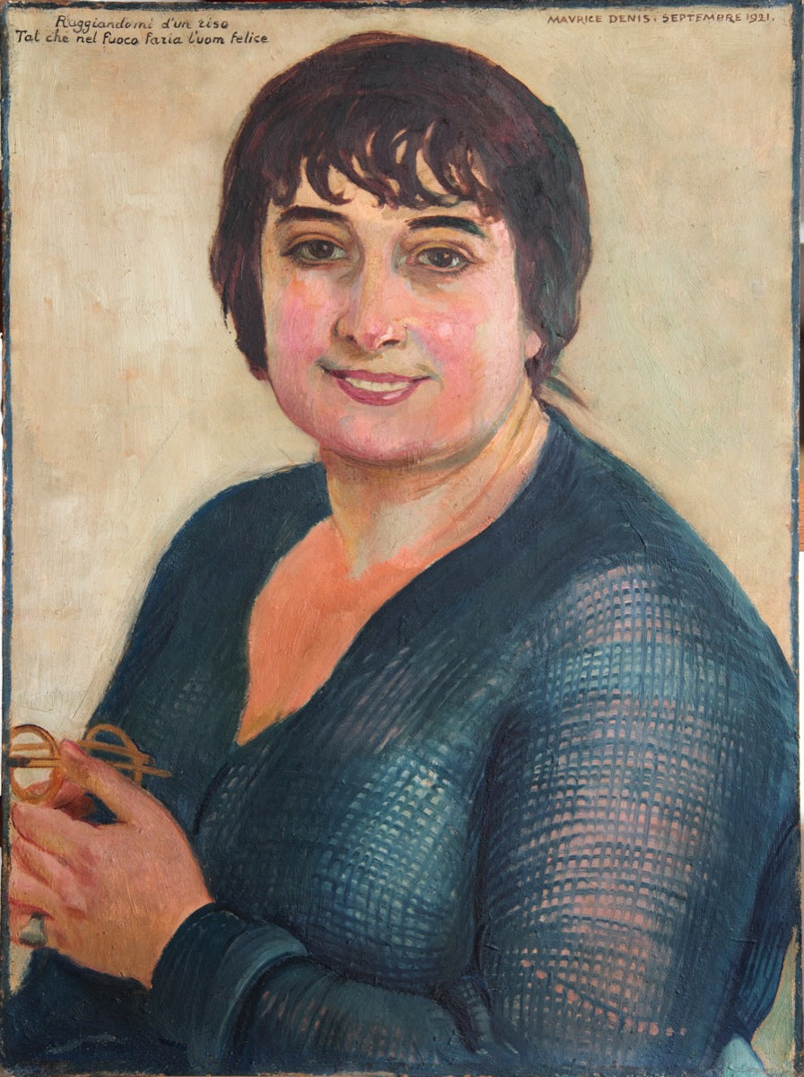Portrait de Lisbeth en bleu - Maurice Denis image 1 copie de tableau peinte à la main