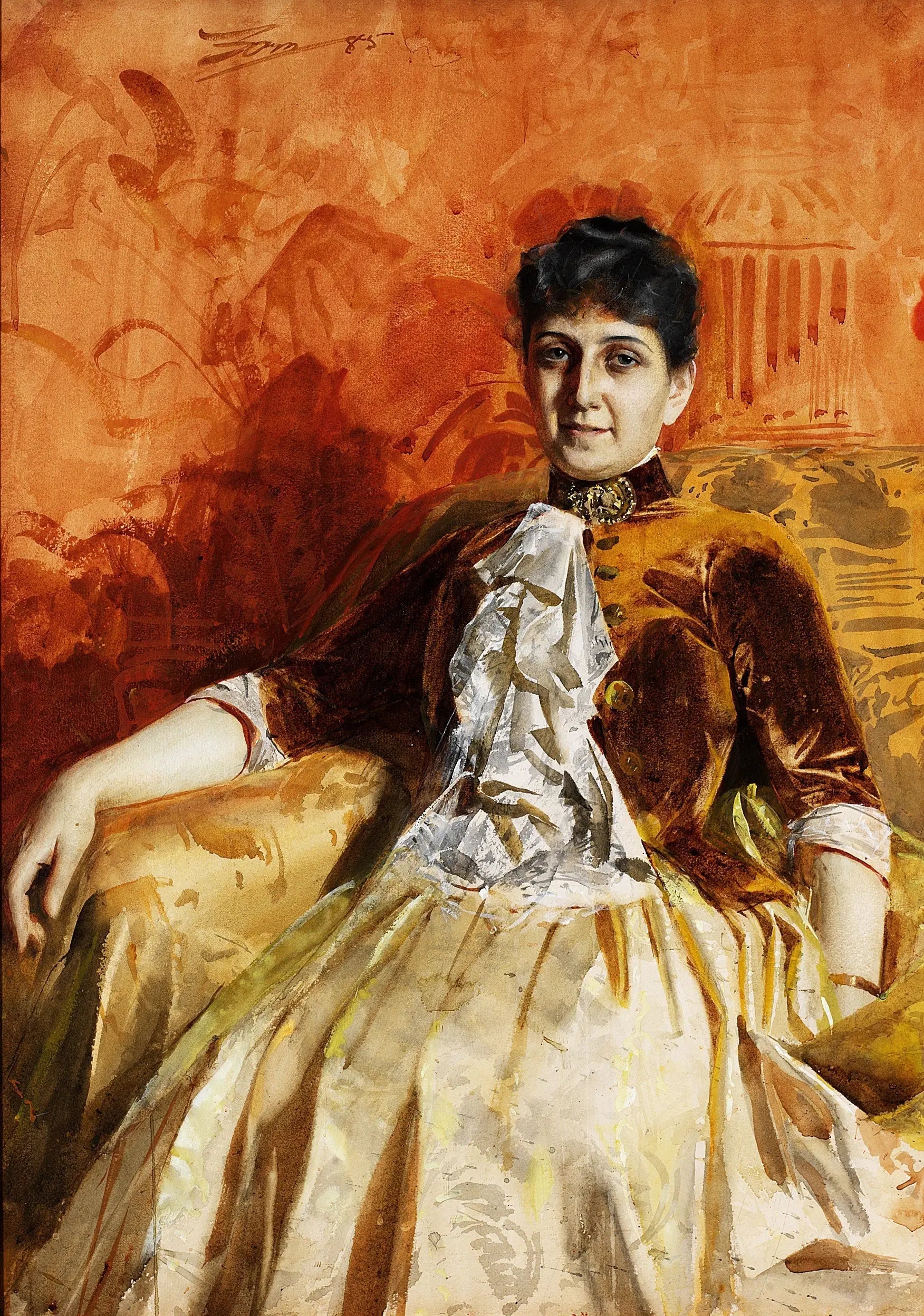Portrait de Lisen Lamm - Anders Zorn image 1 reproduction réalisée par Alpha Reproduction