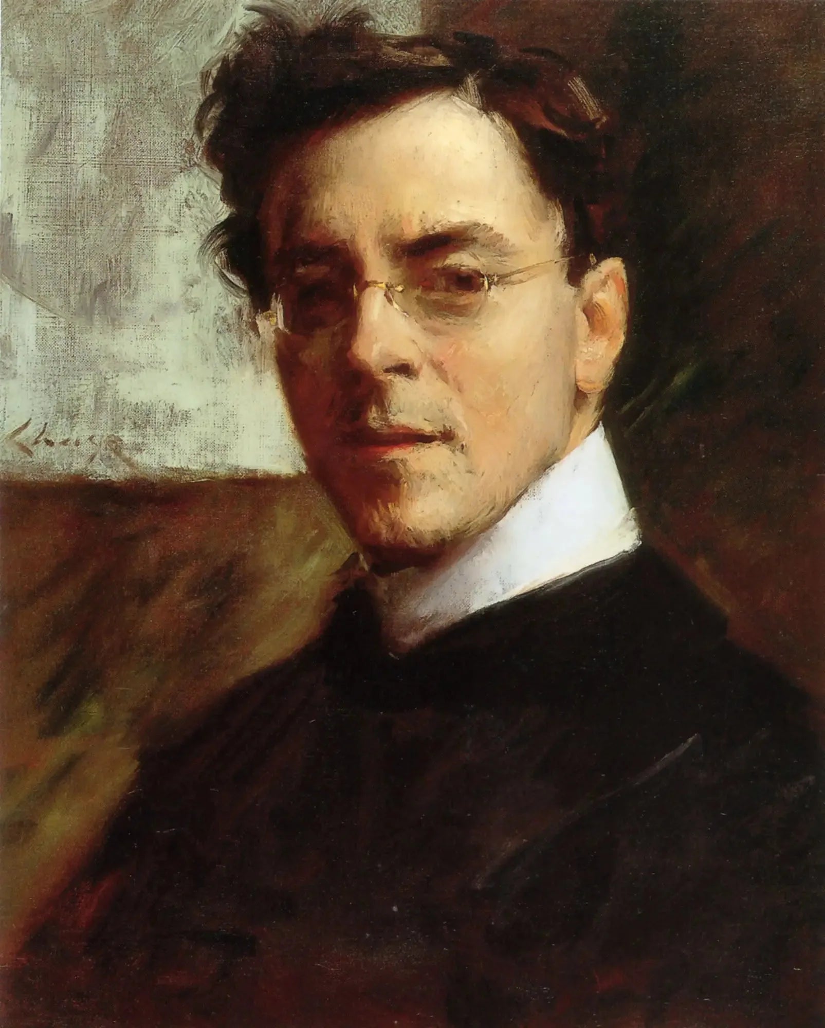 Portrait de Louis Betts - William Merritt Chase image 1 reproduction réalisée par Alpha Reproduction