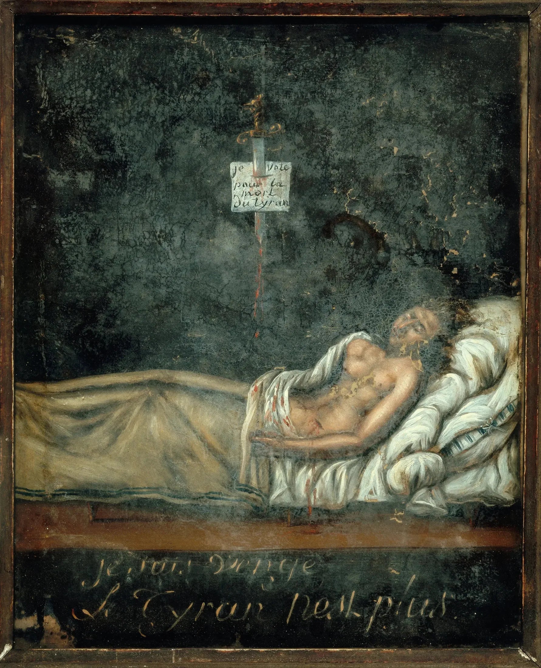 Portrait de Louis-Michel Le Peletier de Saint-Fargeau (1760-1793), sur son lit de mort - Jacques-Louis David image 1 tableau peint à l’huile sur toile