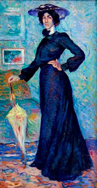 Portrait de Lucie Cousturier - Maximilien Luce image 1 reproduction d’œuvre d’art à l’huile