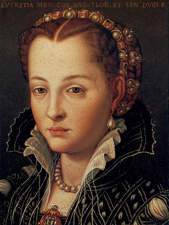 Portrait de Lucrezia di Cosimo - Bronzino image 1 reproduction de peinture à l’huile