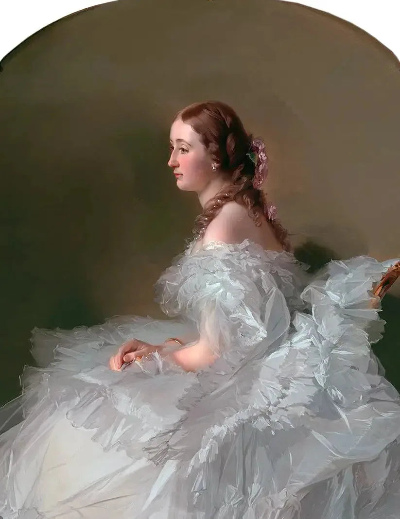 Portrait de Lydia Schabelsky, baronne Staël-Holstein - Franz Xaver Winterhalter image 1 reproduction artisanale de tableau