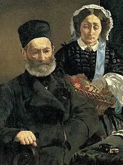 Portrait de M. et Mme Auguste Manet - Édouard Manet image 1 tableau peint à l’huile sur toile