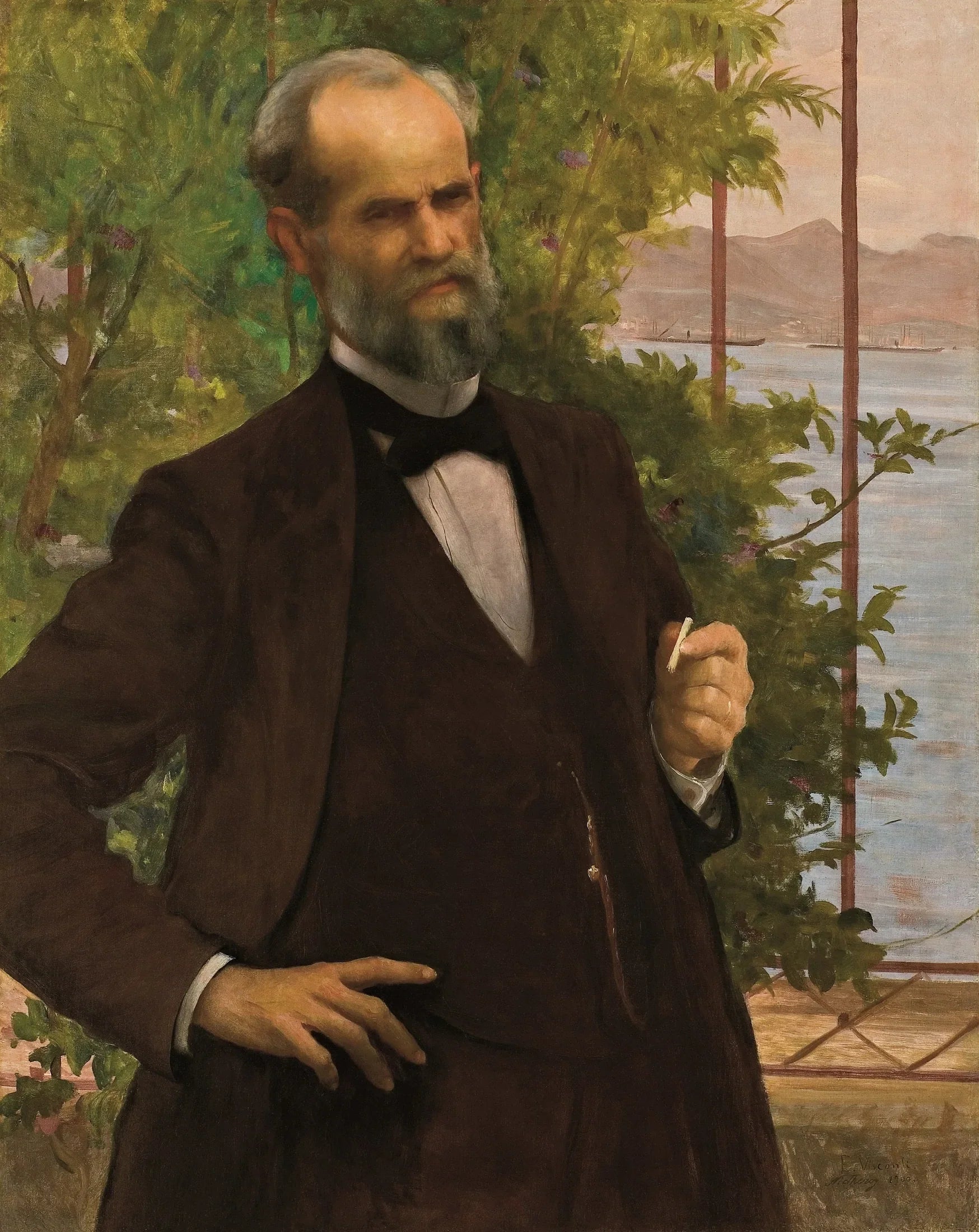 Portrait de M. Simas - Eliseu Visconti image 1 copie peinte à la main à l’huile