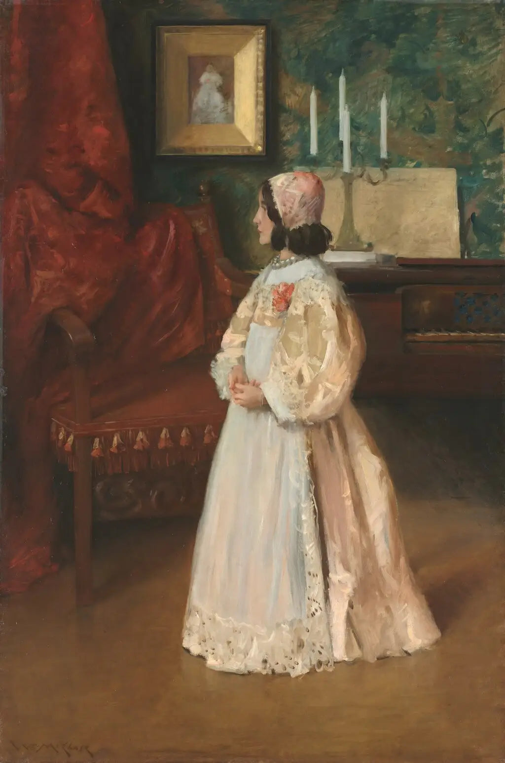 Portrait de ma fille Alice - William Merritt Chase image 1 reproduction d’œuvre d’art à l’huile