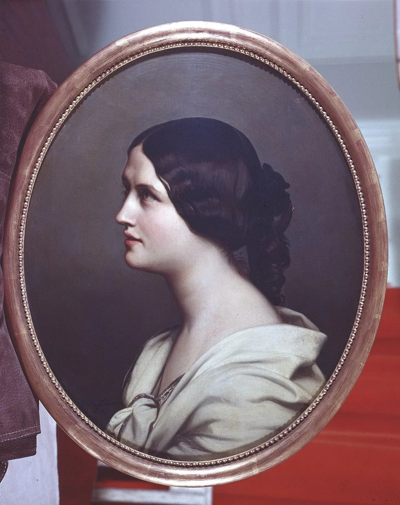 Portrait de Madame Arsène Houssaye - Henri Lehmann image 1 copie de tableau peinte à la main
