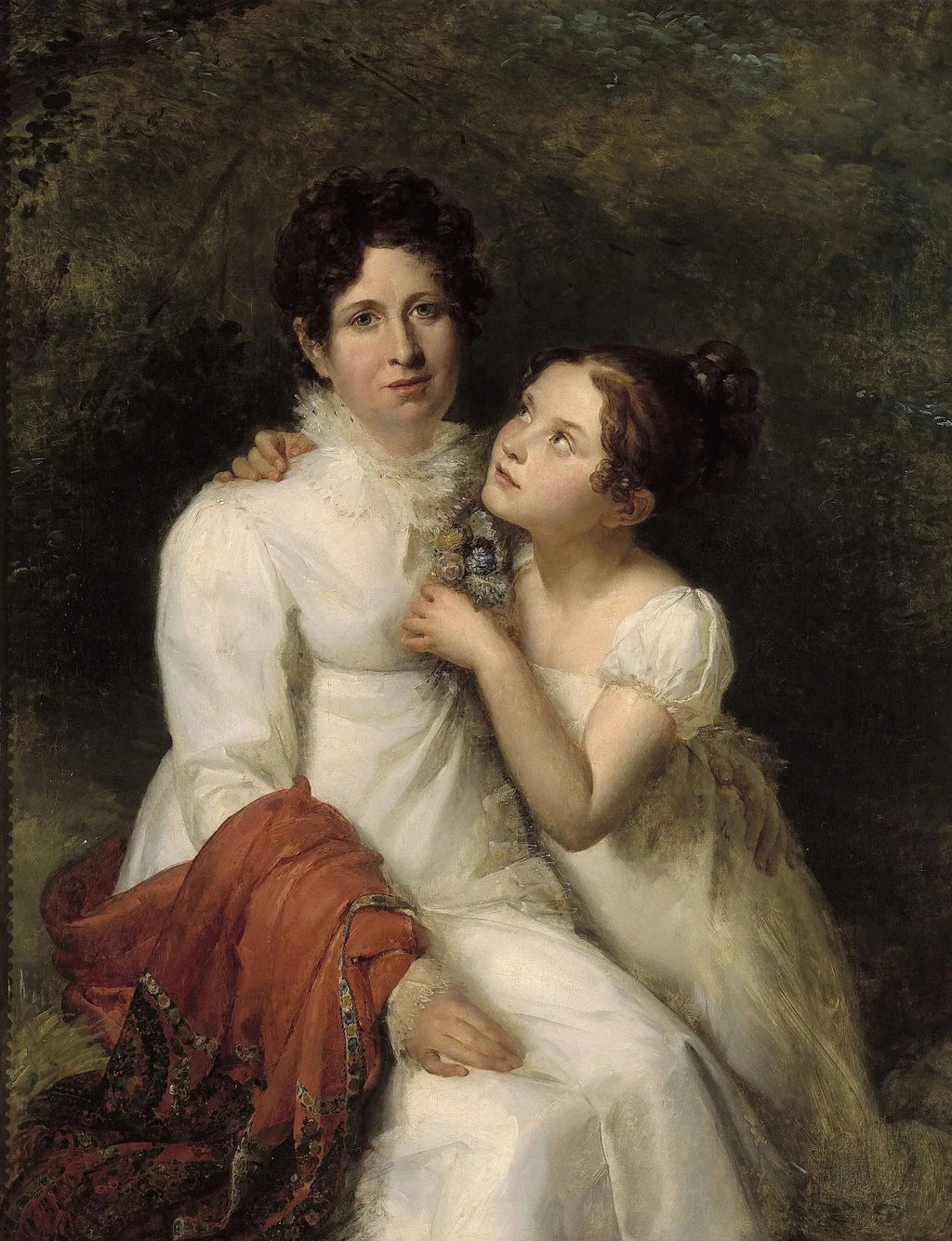 Portrait de Madame Bauquin Du Boulay et de sa nièce Mademoiselle Bauquin de La Souche - François Gérard image 1 reproduction de peinture à l’huile