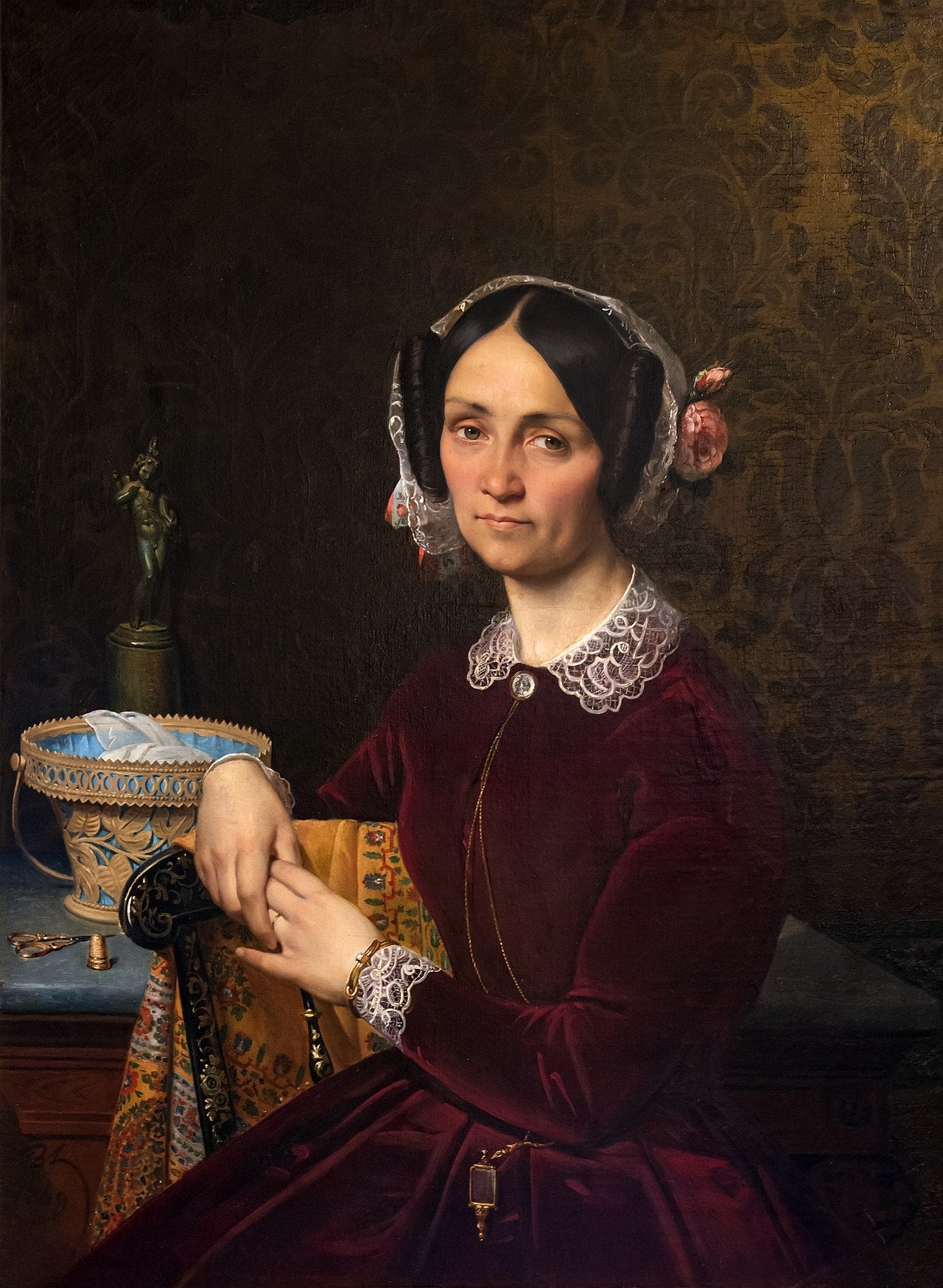 Portrait de Madame Blondel - Merry-Joseph Blondel image 1 copie de tableau peinte à la main
